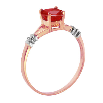 18K.MASSIVER GOLDRING MIT NATÜRLICHEN DIAMANTEN & RUBIN
