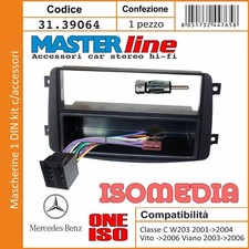 Mascherina Coprivano Autoradio 1 DIN Universale - Nero, Per VW, Audi, Mercedes, Fiat E Altri - Foto 9