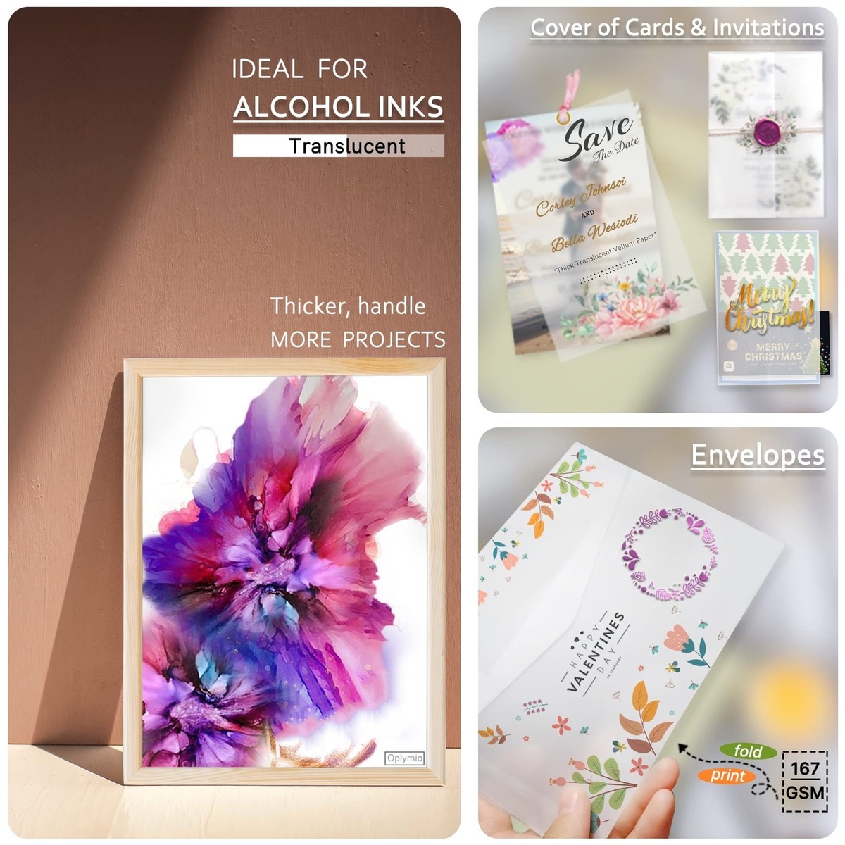 Translucent Paper Crafts Craft Vellum Paper 90 Sheets Translucent Vellum Paper - 8.5x11 Inch ...