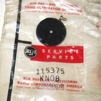 Genuine OEM RCA Transistor/Solid State Radio Loudness Knob Part # 115375 NOS