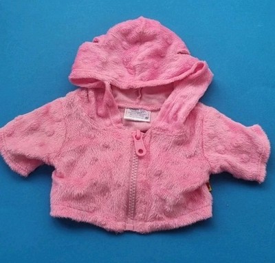 BUILD A BEAR rosa Mantel Jacke mit Reißverschluss & Kapuze Hoody Hoodie 2012 Edition 