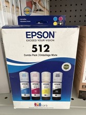 Genuine Epson 512 T512520-S 4-Pack Ink ET-7700 ET-7750 Sealed EXPIRED 10/2025