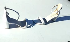 Kenneth Cole Milania White Brooke Ankle Strap Open Toe Sandals Dress Shoes