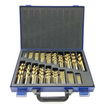 Spiralbohrer Set Metallbohrer 170-tlg. HSS Steinbohrer Edelstahl Guss Aluminium