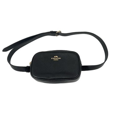 Coach Black Pebbled Leather Belt Bag Fanny Bag Excellent | eBay