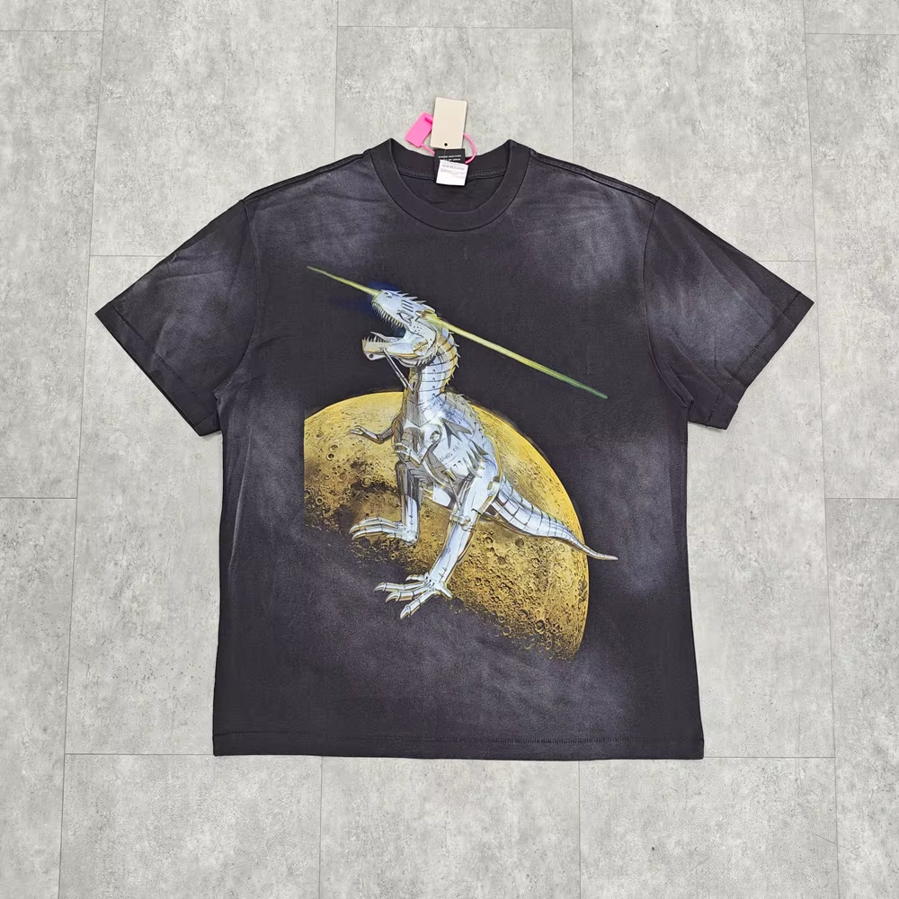 SAINT Mxxxxxx Sorayama T-Rex T-shirt Hajime Sorayama Mens Grey