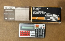 Sharp PC-1270 Pocket Computer with Red Carpet Lease Program With Box & Manual