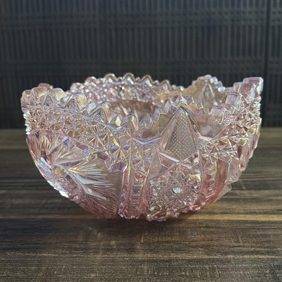 Vintage LE Smith Comet in Stars Pink Carnival Bowl