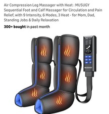brand New Air Compression Leg Massager with Heat : MUSUGY Sequential Foot