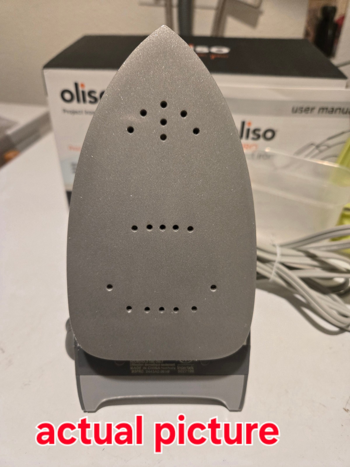 OLISO M3Pro Project Steam Iron with Solemate – 1000W Ceramic Soleplate Pistachio