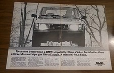 SAAB 900 GLE Print Ad 1981 16x11 Promo Wall A...