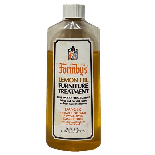 Formby’s Penetrating Lemon Oil Treatment Wood Furniture 16oz Bottle is 90% Full