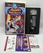 Aladdin King of Thieves VHS Disney Video Tape Inserts VTG Clamshell Nearly New