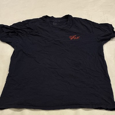 Fox Men's Black Red Logo Graphic Print Crew Neck Short Sleeve T-Shirt XL