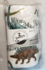 Dinosaurs & Words 2 Yd 58" Wide Roll Midweight Anti-Pill Fleece VERY CUTE!!