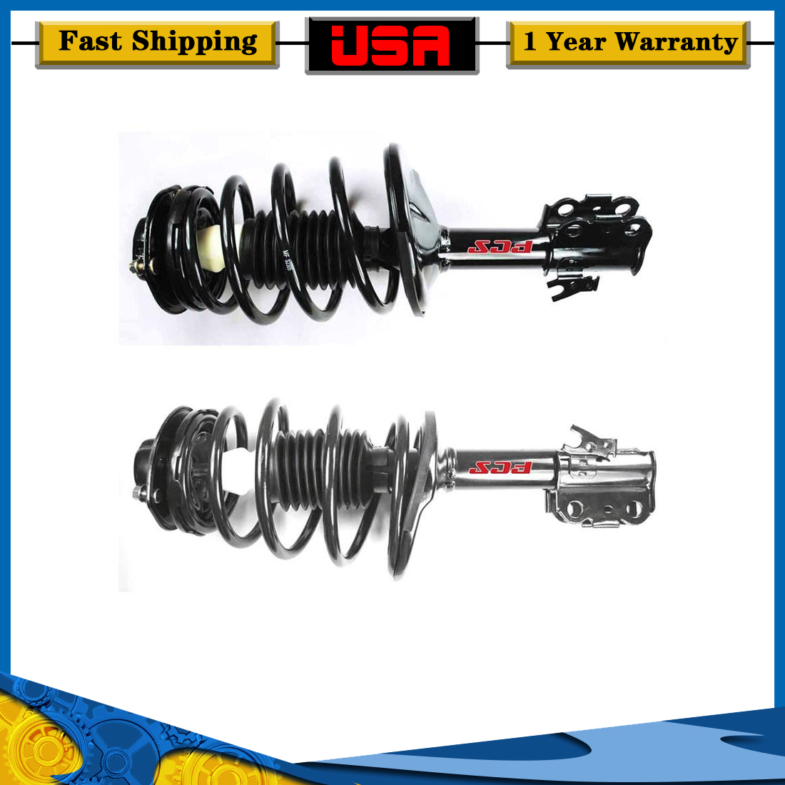 FCS Parts Front Struts Shocks Driver Passenger for 1994-1996 Toyota Camry 2.2L