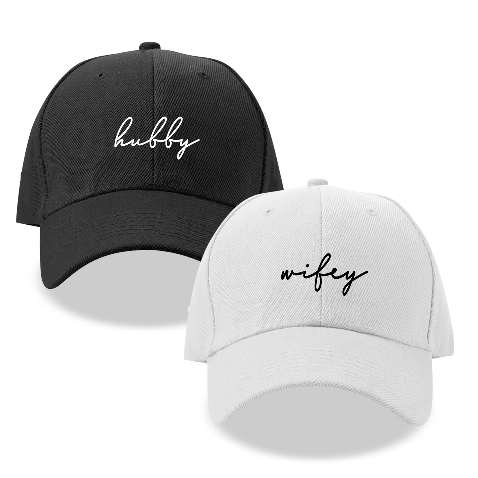 Hubby and Wifey Hats | Honeymoon Essentials & Engagement Gifts for Couples | ... thumbnail 8