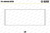 Pleuellager Glyco 71 4940 STD Passend FÜR Nissan Opel Renault