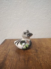 vintage Tonala Mexican pottery duck figurine