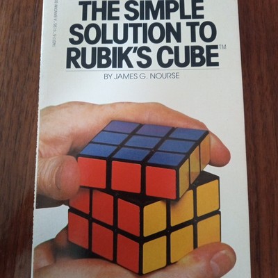 '81 Simple Solution Rubik's Cube James Nourse Bantam Paperback VTG Solve 5 Steps