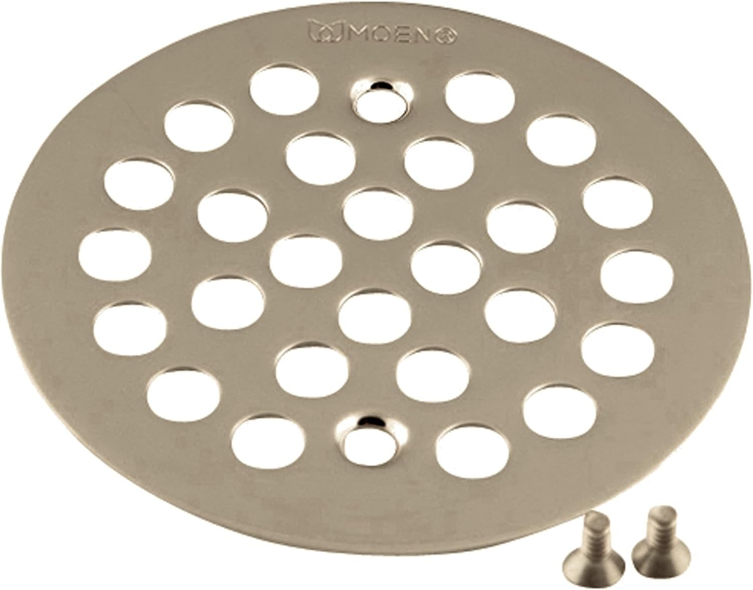 Moen 101664BN 4-1/4" Round Shower Drain Cover w/ Screw Install - Brushed Nickel