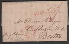 (FP) 1824 Entire from USS Constitution Gibraltar to Boston MA, Red SHIP H/S