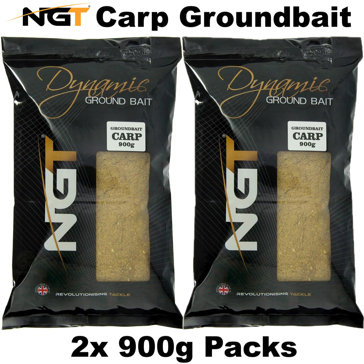 2x 900g Bags NGT Carp Fishing Groundbait Dynamic Ground Bait