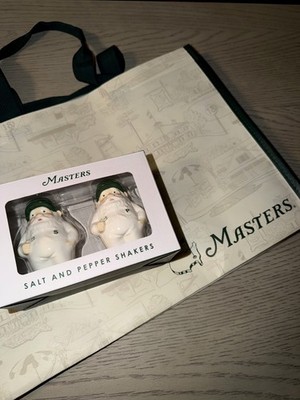 2026 AUTHENTIC - Masters - Gnome Salt & Pepper Shakers - w/ Berckmans Bag - Rare