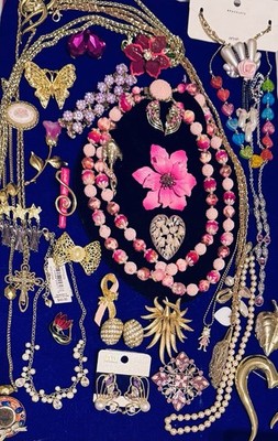 Vintage High End Costume Jewelry Lisner Carolee BSK Liz C Monet JJ JONETTE SFJ