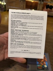 Tecmo World Wrestling (Nintendo NES 1990) probado aut&eacute;ntico OEM funda