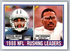 1989 Topps #219b 1988 NFL Rushing Leaders (Herschel Walker / Eric Dickerson)