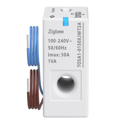 Zigbee Tuya Smart Energy Meter 1-50A, Real-Time Power Monitor, Works with Home A