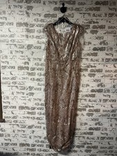 NWT Alex Evening Long Embroidered Gown Cap Sleeves  Sequin Detail sz 8 269