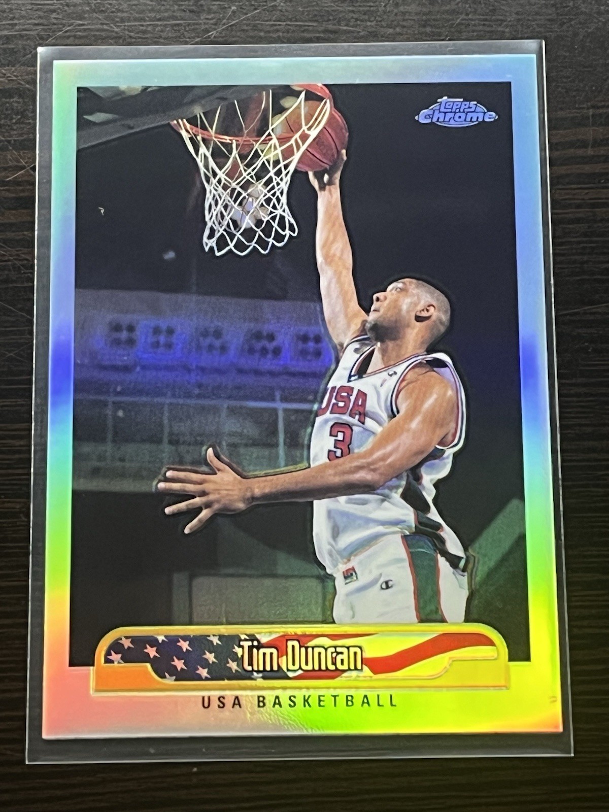 Tim Duncan 1999 Topps Chrome USA Basketball Refractor #254 Spurs HOF Centered!