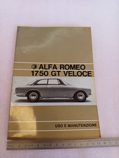 uso manutenzione originale 1968 Alfa Romeo Gt Veloce 1750