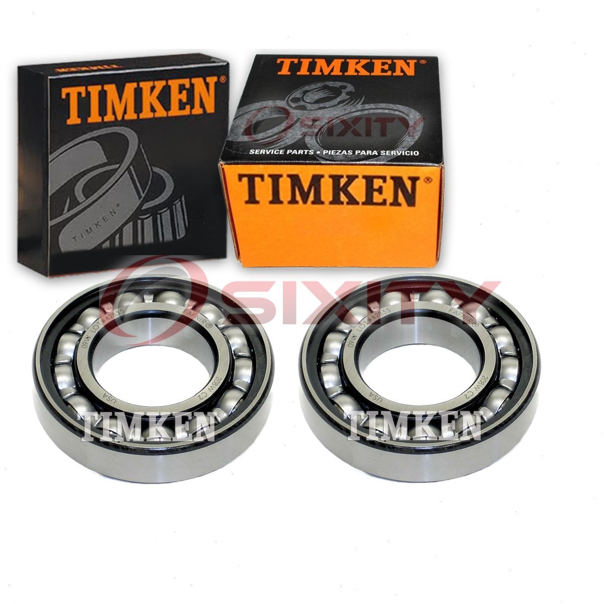 2 pc Timken Transfer Case Intermediate Shaft Bearings for 1975-1979 Ford gt