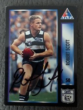 1994 ROBERT SCOTT HAND SIGNED GEELONG CATS DYNAMIC MARKETING AFLPA CARD 