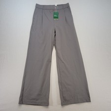 Halara Flex Pants Womens Medium Gray DayStretch Wide Leg Pleated High Waist