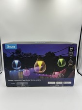 Govee Outdoor Clear Bulb String Lights, 96 ft Waterproof Smart LED Lights, H7026