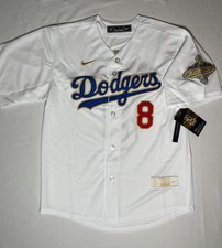 Camiseta deportiva de los Dodgers de Los Ángeles Enrique 'Kike' Hernández #8 colección dorada para mujer