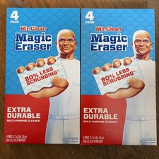 Mr. Clean Magic Eraser 8 Pads Extra Durable Multi -Purpose Cleaner 2 boxes of 4