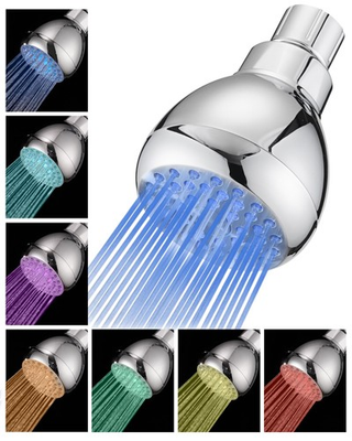 #ad High Pressure LED Shower Head Color Changing Fixed Bathroom Rainfall Spray $23.99