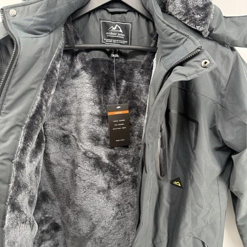 TACVASEN Jacket Mens Medium Winter Fleece Lined Water Resistant Ski Snow Parka image 11