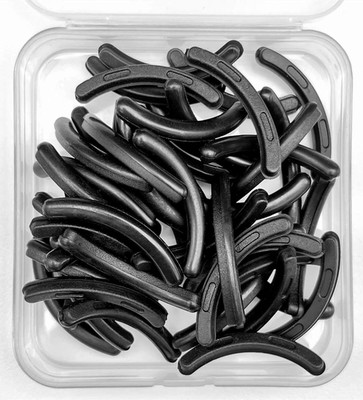 80 Pcs Silicone Rubber Eye Lash Curler Replacement Refills with Storage Box