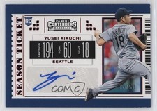 2019 Chronicles Contenders Season Tickets Red 14/50 Yusei Kikuchi #5 Auto 13c1