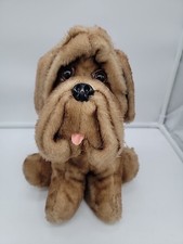 Rare Vintage Shar Pei Bulldog Wrinkle Plush Soft Unique Toy Puppy