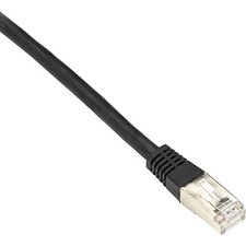 Black Box CAT6 250-MHz Shielded, Stranded Cable SSTP PIMF , PVC, Black, 25-ft.