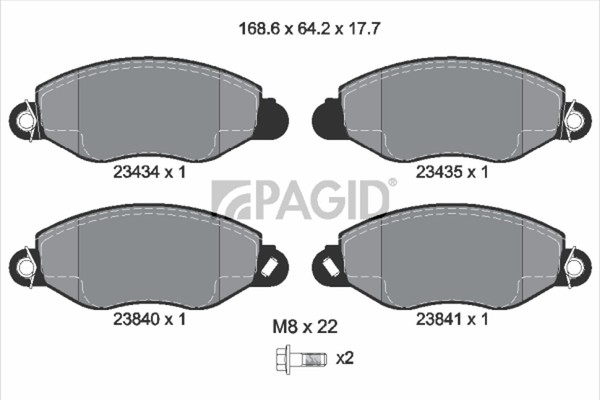 Pagid Bremsbelagsatz Scheibenbremse T9107N FüR Ford Transit Bus Tourneo F_E_-image