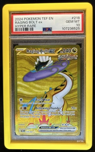2024 Pokemon Temporal Forces Raging Bolt ex #218/162 PSA 10 GEM MINT