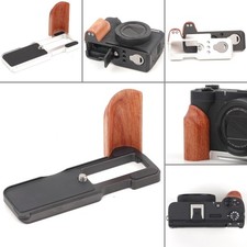 For Canon V1 Handmade Wooden handle Grip L Plate Alloy Base